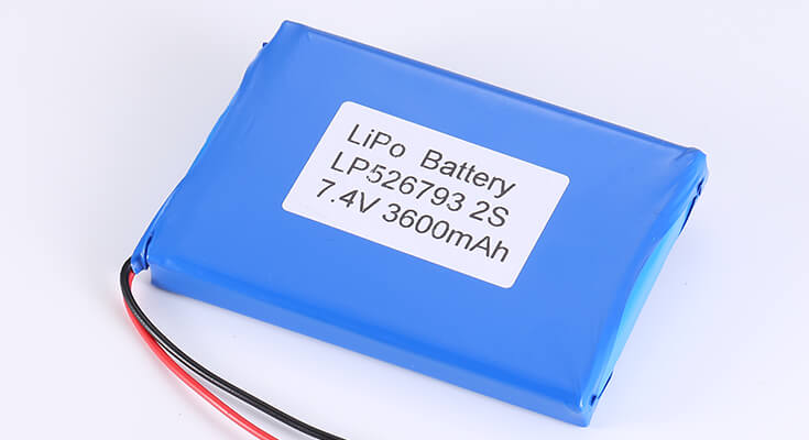 7.4V LiPo Battery 2S 3600mAh LP526793